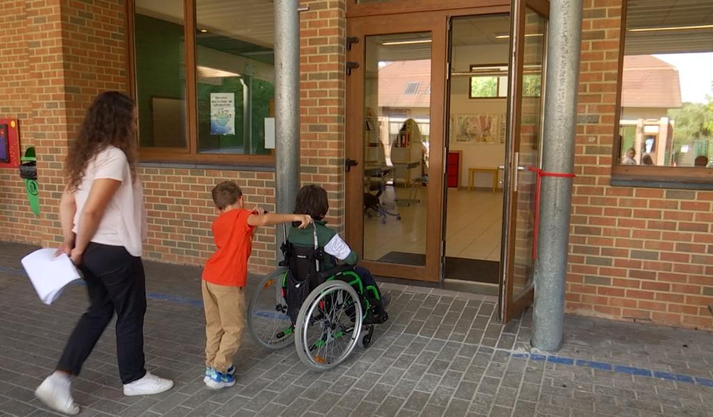 Une classe inclusive de l'Escalpade dans une école primaire de Céroux-Mousty