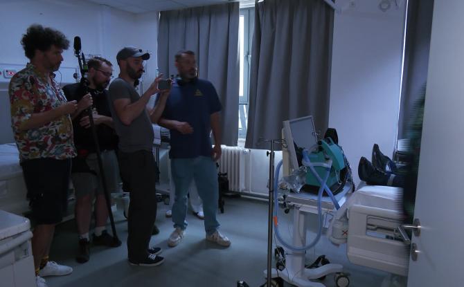 Tournage à l'hopital de Nivelles