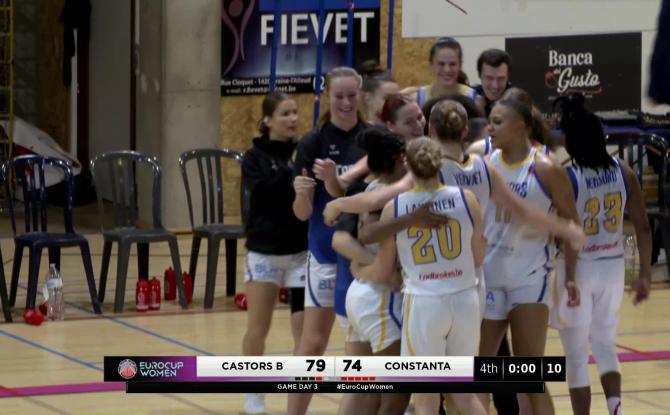 Basket-ball: superbe victoire des Castors face à Constanta